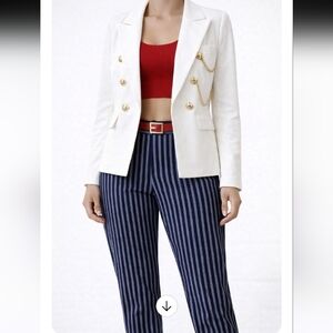 Banana Republic Sloan Navy Pinstripe Ankle Pants – Size 4 – Tailored Career